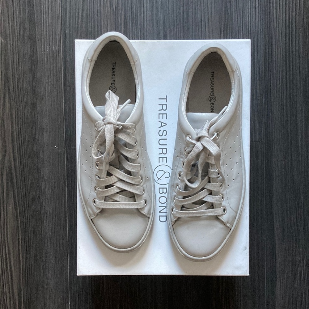 🍊 Treasure & Bond - Grey Leather casual sneaker